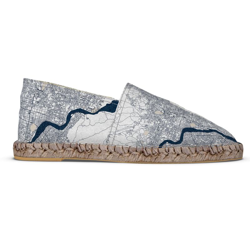 Espadrilles - Kyoto Map (Dark Blue)