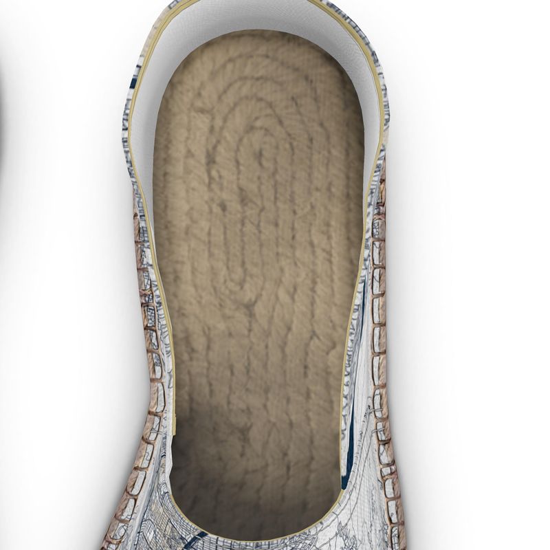 Espadrilles - Kyoto Map (Dark Blue)
