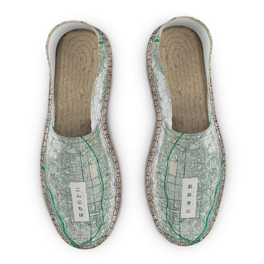 Espadrilles - Kyoto Map (Mint)