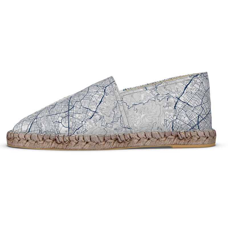 Espadrilles - Barcelona Map (Blue)