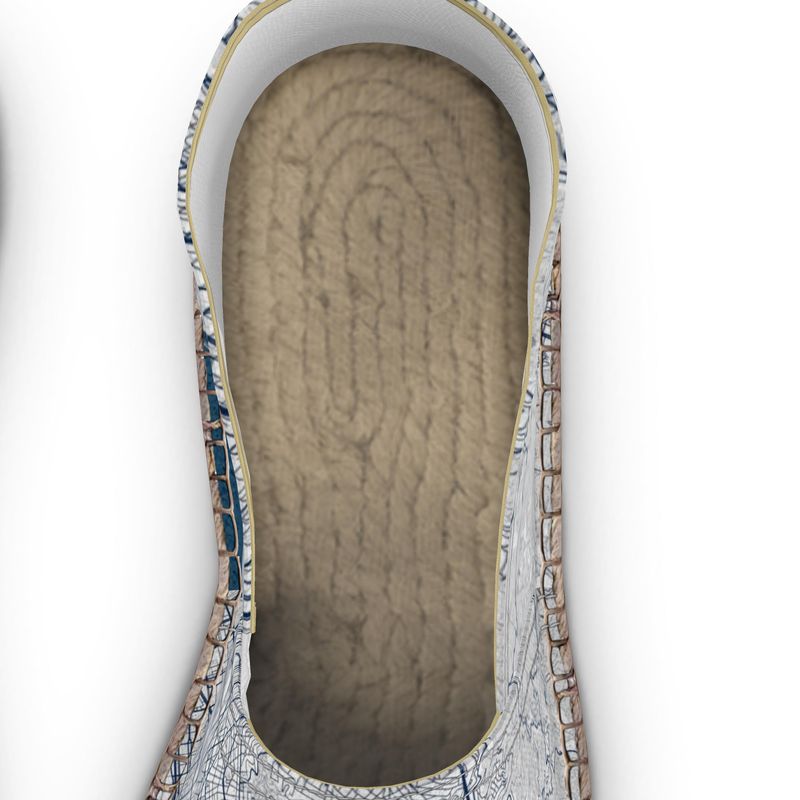 Espadrilles - Barcelona Map (Blue)
