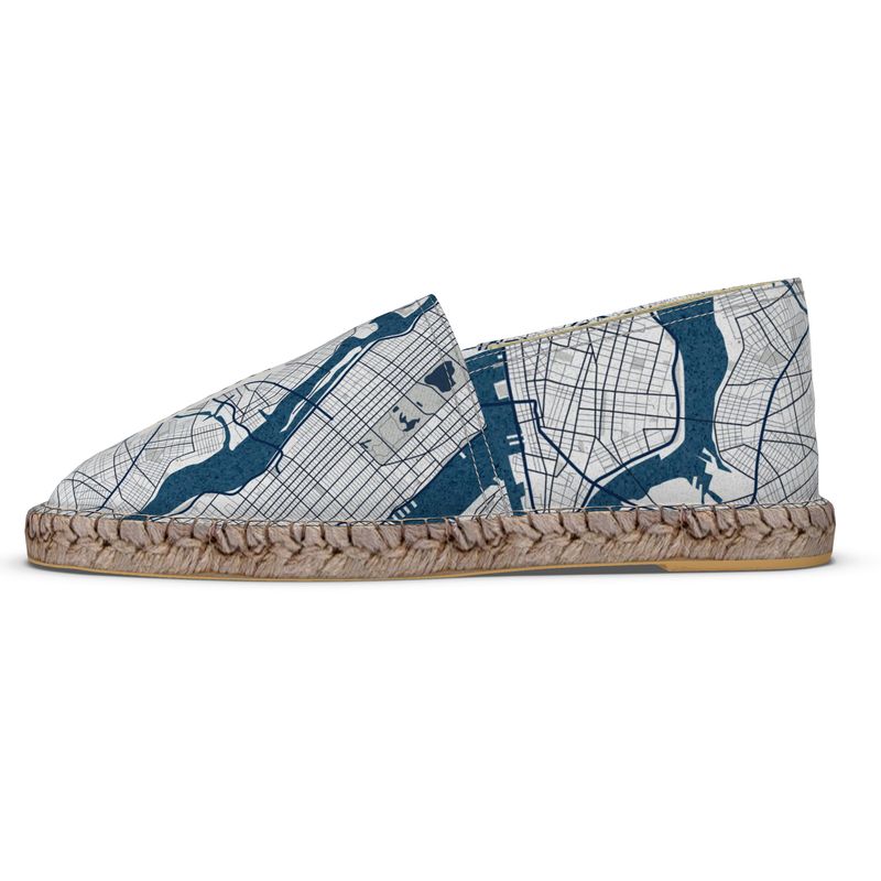 Espadrilles - New York City Map (Blue)