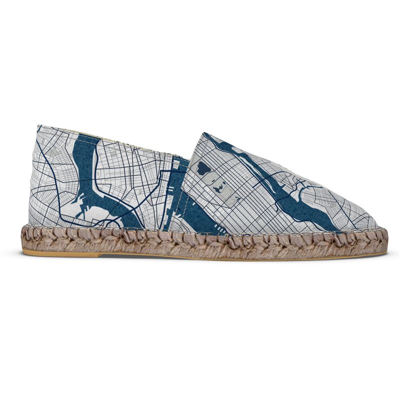 Espadrilles - New York City Map (Blue)