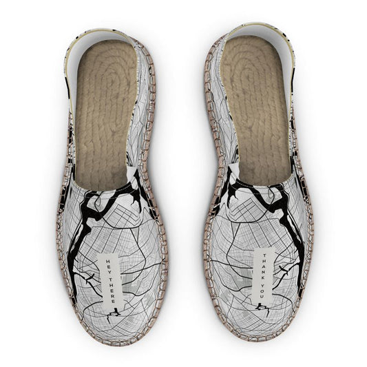 Espadrilles - New York City Map (Black and White)