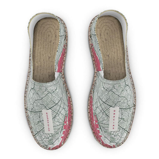Espadrilles - Barcelona Map (Red)