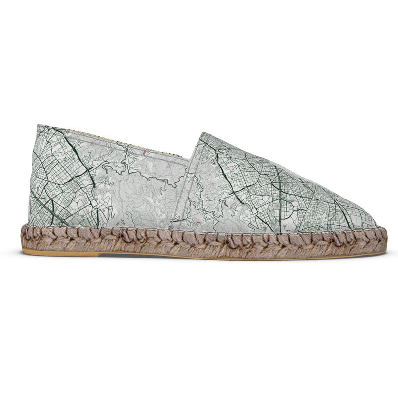 Espadrilles - Barcelona Map (Red)