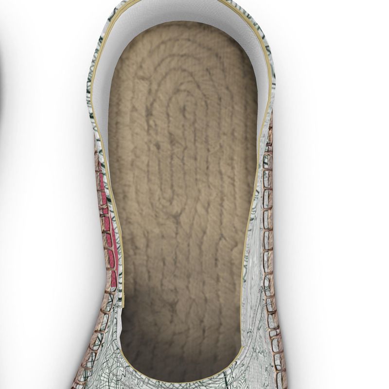 Espadrilles - Barcelona Map (Red)