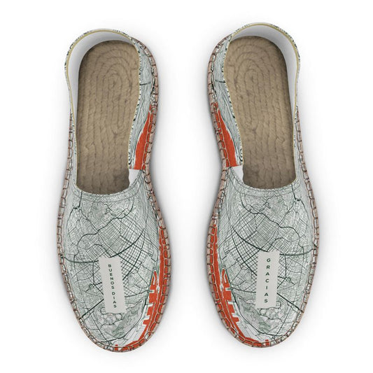 Espadrilles - Barcelona Map (Orange)