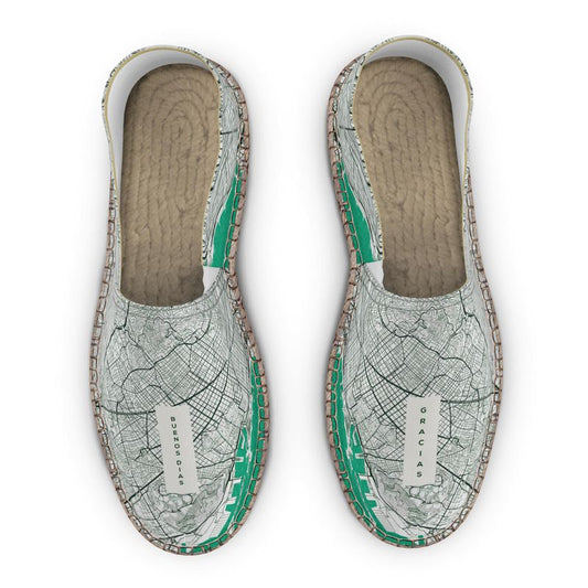 Espadrilles - Barcelona Map (Mint)