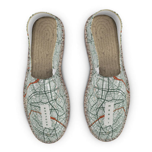 Espadrilles - Paris Map (Orange)