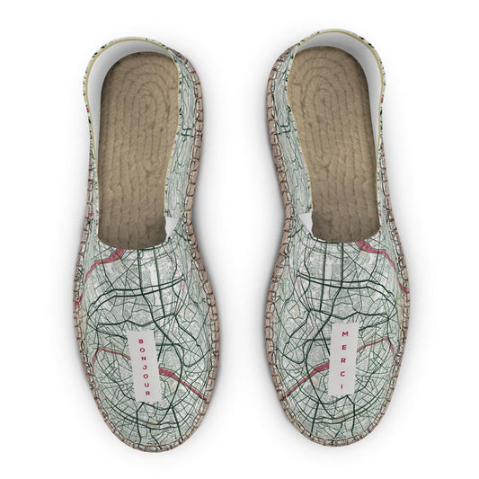 Espadrilles - Paris Map (Red)