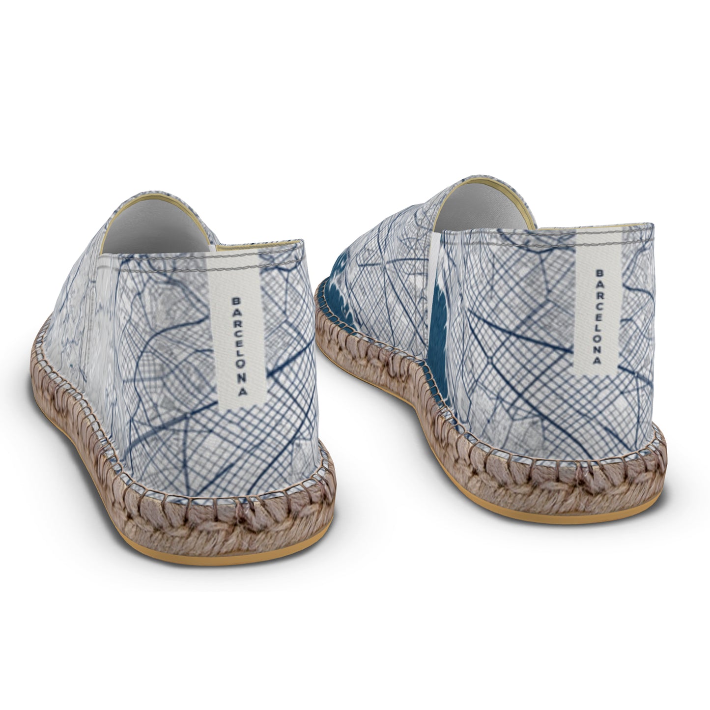 Espadrilles - Barcelona Map (Blue)