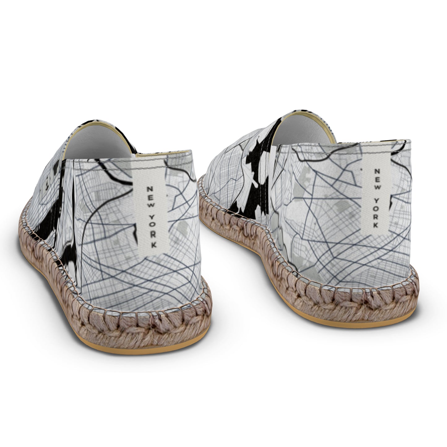 Espadrilles - New York City Map (Black and White)