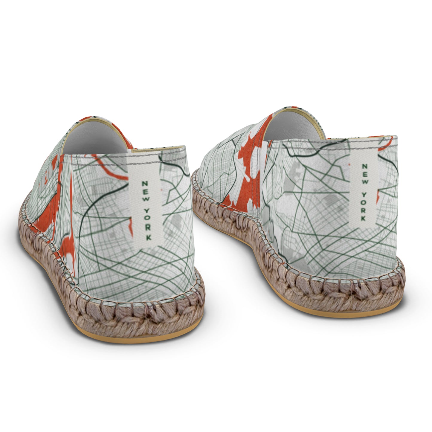 Espadrilles - New York City Map (Orange)