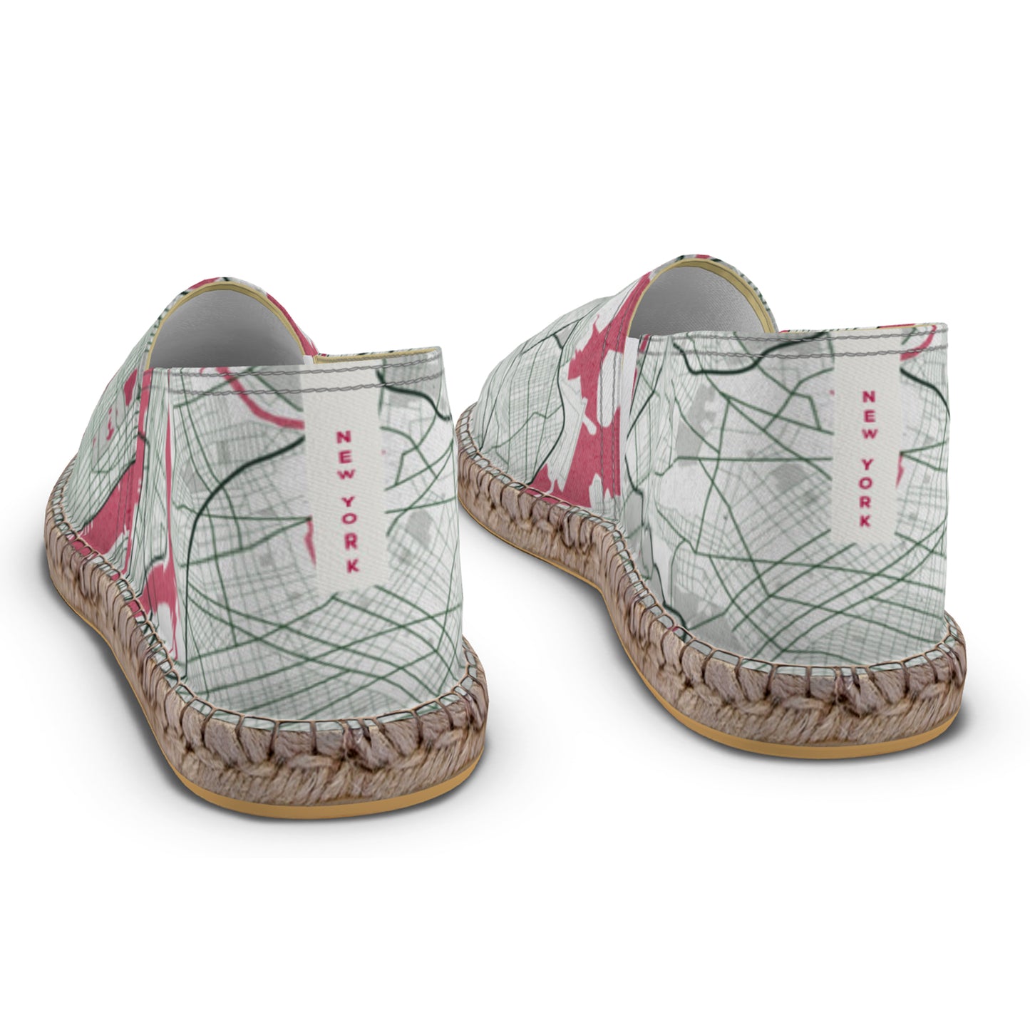 Espadrilles - New York City Map (Red)