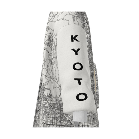 Hoodie Blanket - Kyoto Map (Grey)