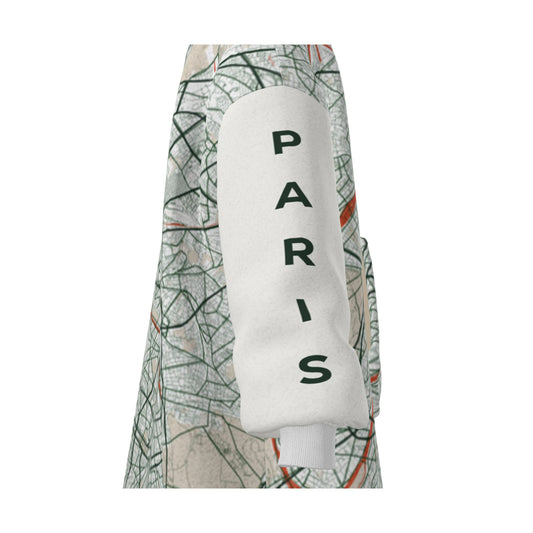 Hoodie Blanket - Paris Map (Orange)