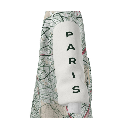 Hoodie Blanket - Paris Map (Red)