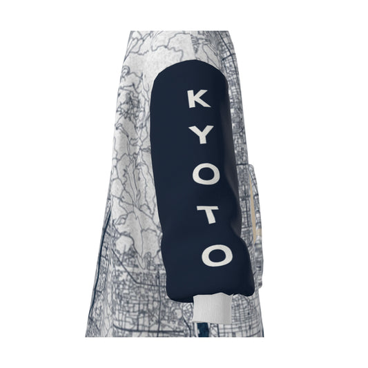 Hoodie Blanket - Kyoto Map (Full Blue Sleeves)