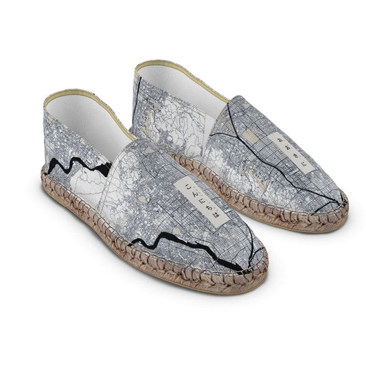 Espadrilles - Kyoto Map (Black & White)