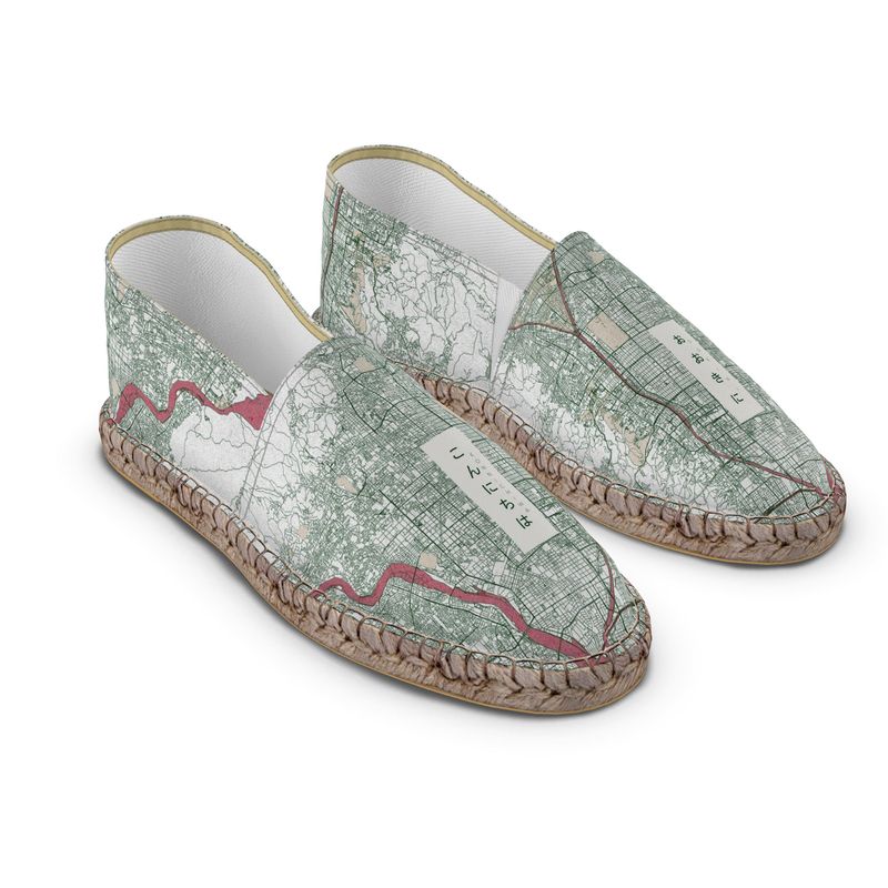 Espadrilles - Kyoto Map (Red)
