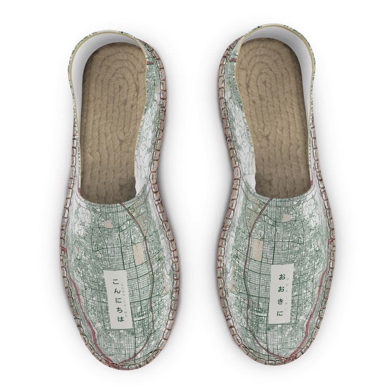 Espadrilles - Kyoto Map (Red)