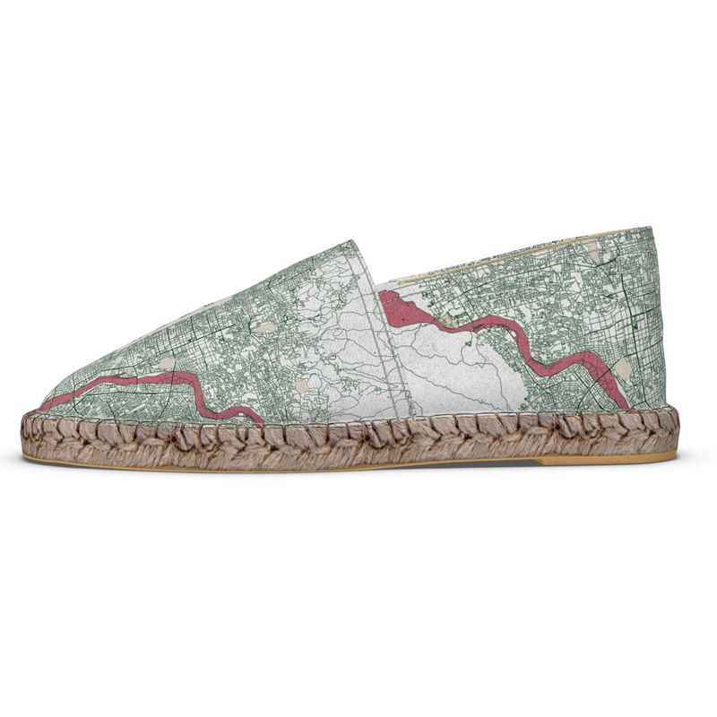 Espadrilles - Kyoto Map (Red)