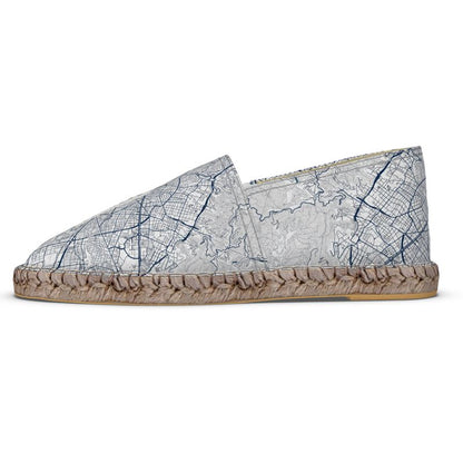 Espadrilles - Barcelona Map (Blue)