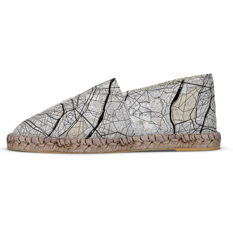 Espadrilles - Paris Map (Black & White)