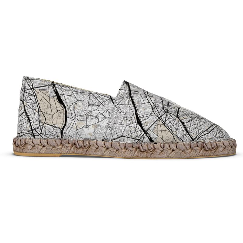 Espadrilles - Paris Map (Black & White)