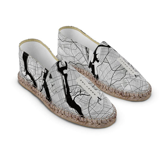 Espadrilles - New York City Map (Black and White)