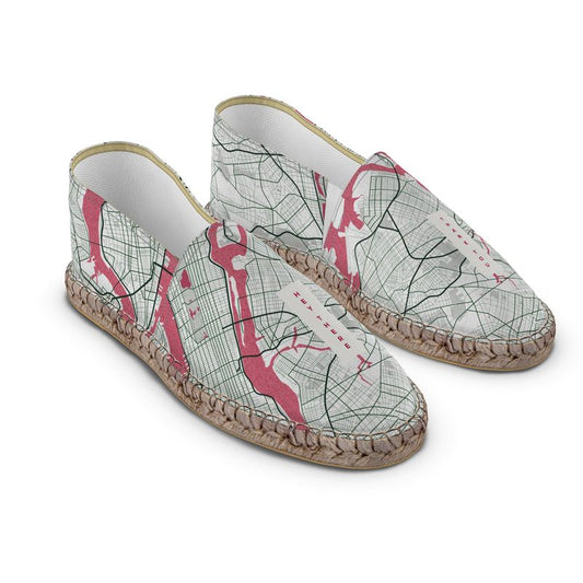 Espadrilles - New York City Map (Red)