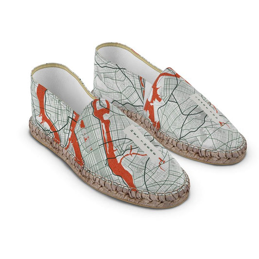 Espadrilles - New York City Map (Orange)
