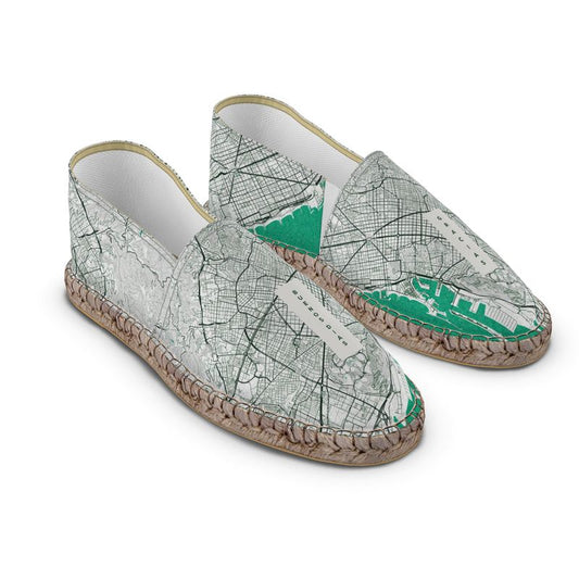 Espadrilles - Barcelona Map (Mint)