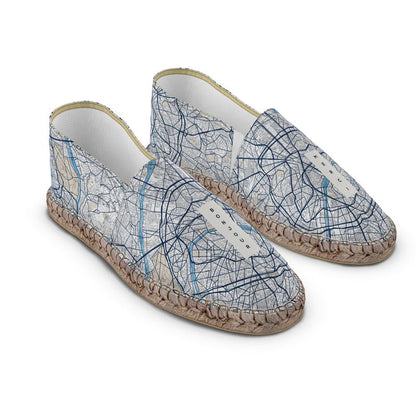 Espadrilles - Paris Map (Blue)
