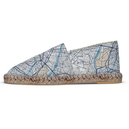 Espadrilles - Paris Map (Blue)