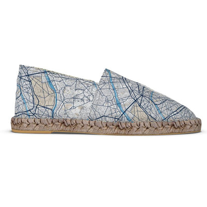Espadrilles - Paris Map (Blue)