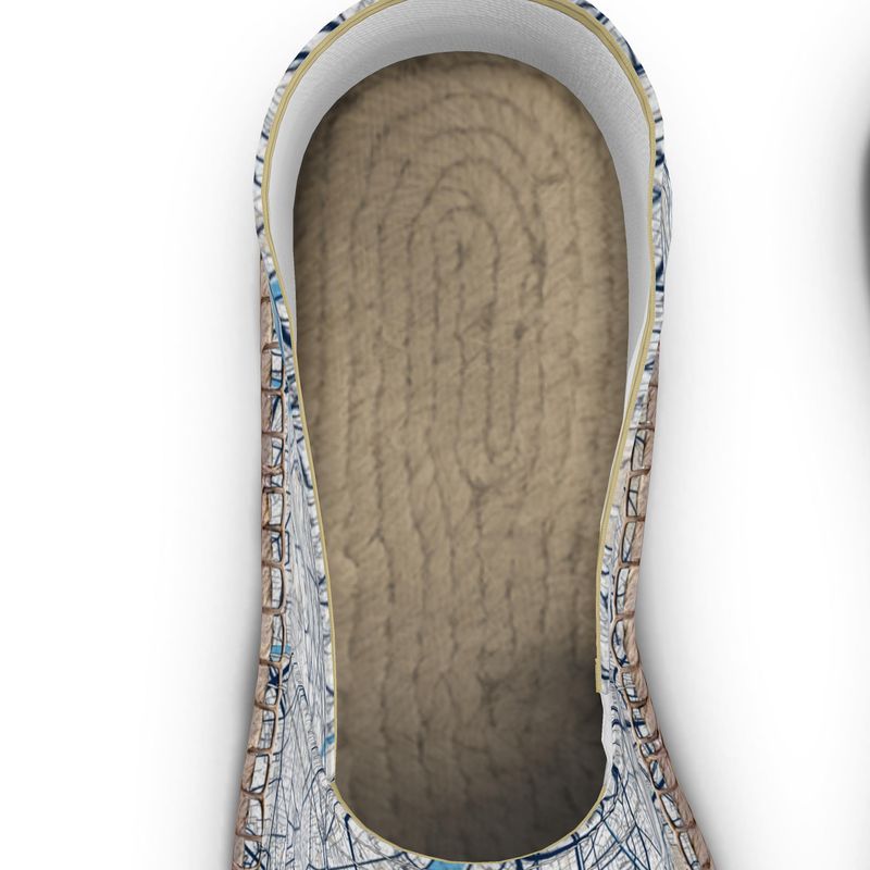 Espadrilles - Paris Map (Blue)