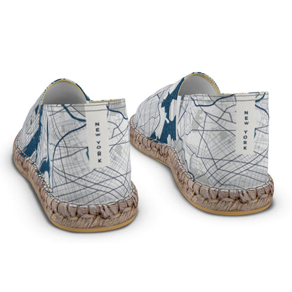 Espadrilles - New York City Map (Blue)