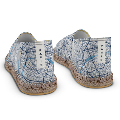 Espadrilles - Paris Map (Blue)