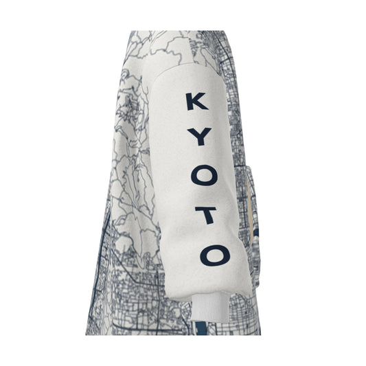 Hoodie Blanket - Kyoto Map (Navy Blue)