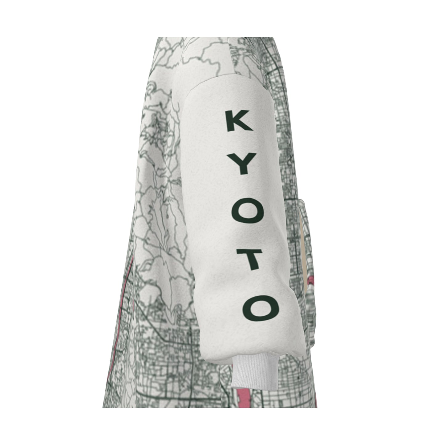Hoodie Blanket - Kyoto Map (Red)